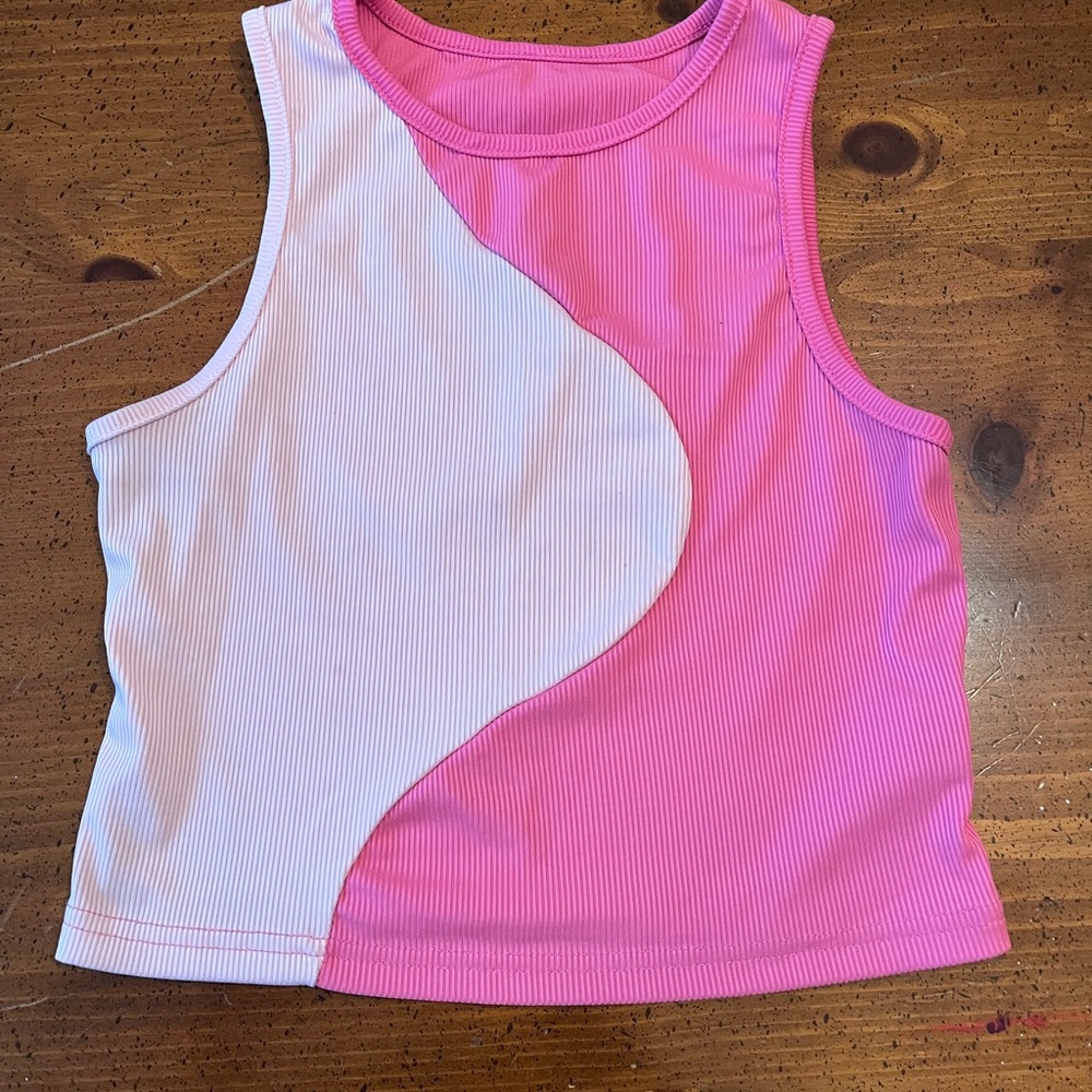 SHIEN Pink Crop Tank Top - Size M